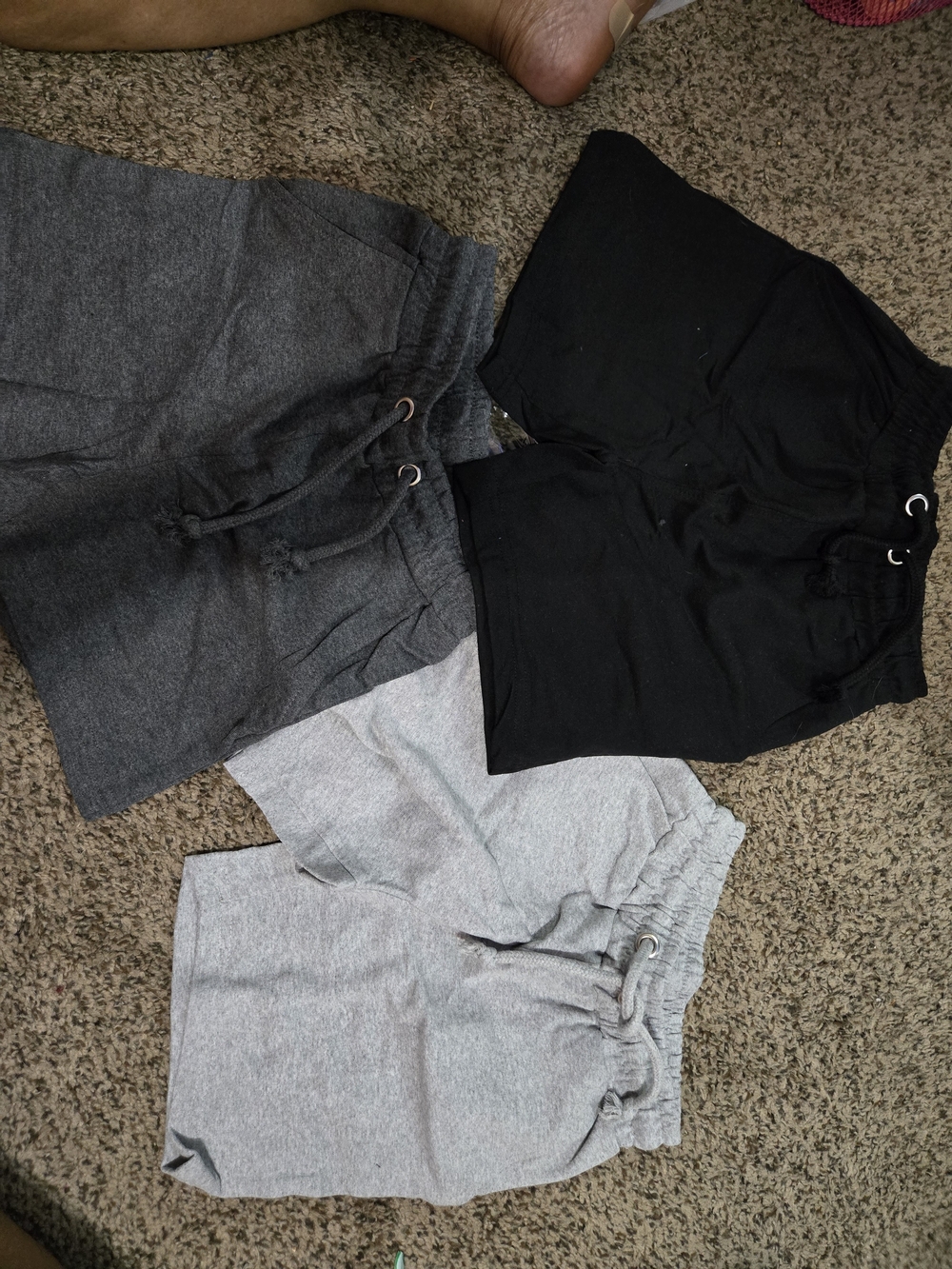 Kids Elastic Waist Casual Shorts - Black, Dark Gray, Light Gray